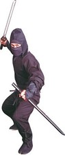 6 pc Traditional Black Ninja Ninjitsu Uniform Outfit Costume Suit Gear Mask