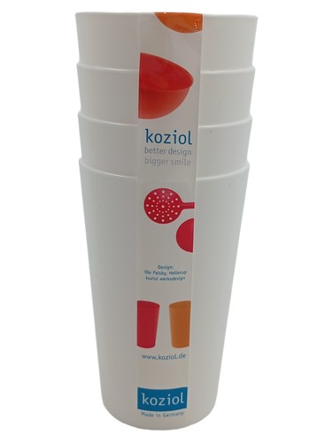 Koziol set gobelets blanc - gobelets,