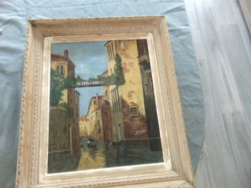Tableau ancien huile - sur, toile