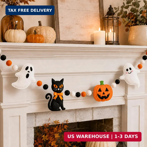 Halloween felt banner - halloween,
