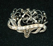 jolie broche muguet, chardon