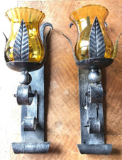 Paire appliques fer forgé