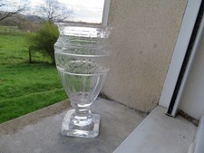 ancien vase en cristal décor