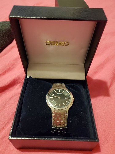 Seiko noir acier bracelet - noir, en