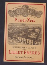Old label alcohol France BN181454 Eau de Noix