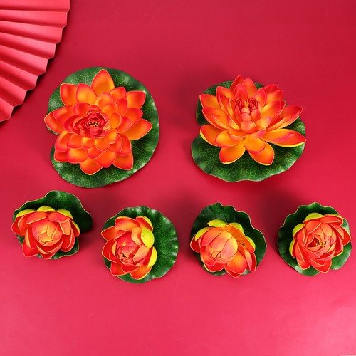 6pcs simulation lotus lilies - ,
