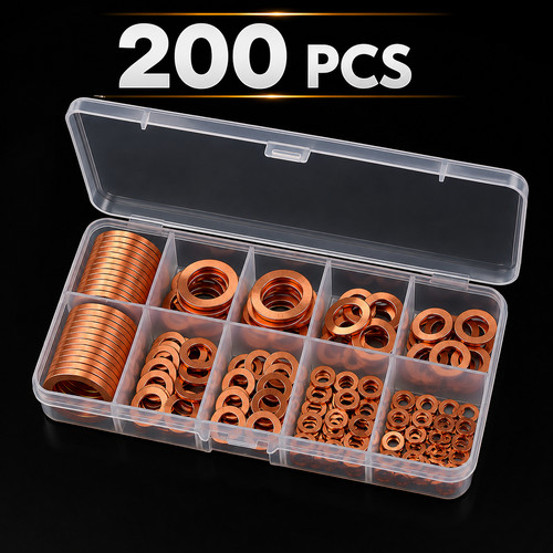 200 joints cuivre rondelles - joints,