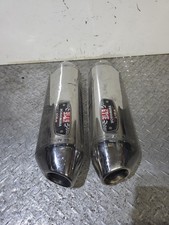 YOSHIMURA DUAL SLIPON EXHAUST MUFFLERS  (NO IDEA WHAT FITMENT IS)