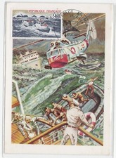 Old postcard marine lifeboat