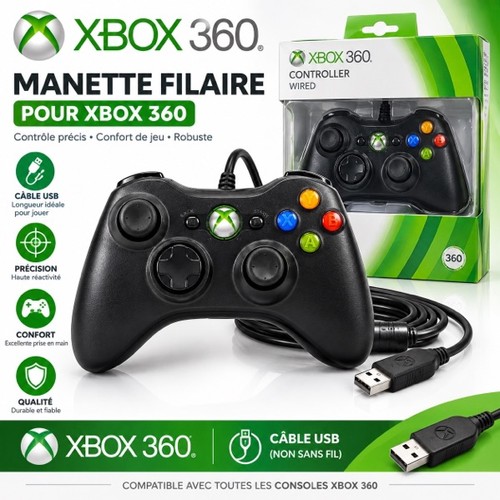 Xbox 360 manette filaire - xbox,