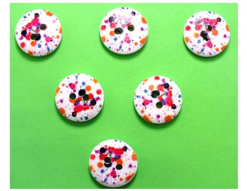 Lot boutons bois - 6, rond