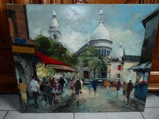 Superb painting painting Paris oil on canvas signed François Claver 1918-1961