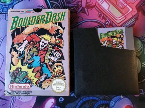 Jeu nintendo nes boulder - boulder, dash