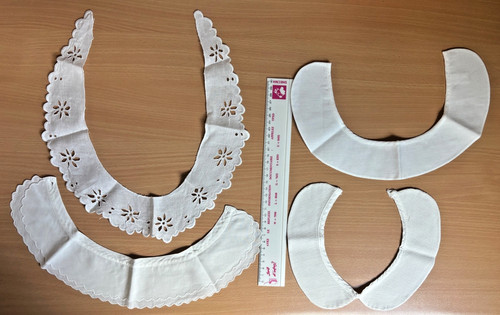 Lot cols coton blanc - cols, en