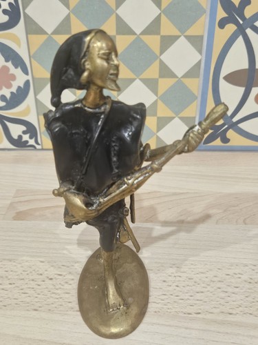 Statuette bronze musicien - statuette,