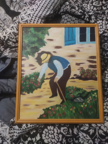 Ancien tableau huile sur - huile, toile
