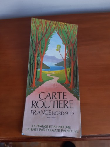Ancienne carte routière - ancienne, nord