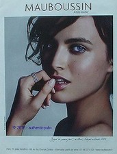 2014 FRENCH AD AD ADVERTISEMENT WHITE GOLD RING JEWELRY MAUBOUSSIN