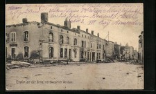 Old postcard Etain, houses in ruins series 1914 
