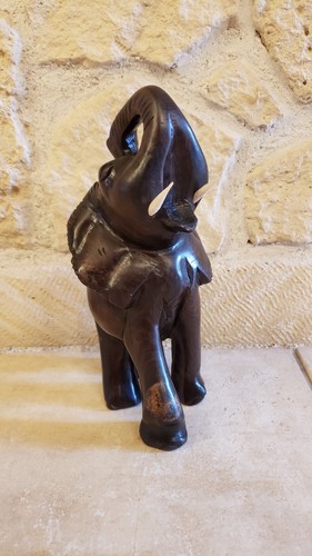 Eléphant bois sculpté - bois,