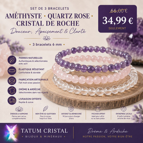 Set bracelets pierres - 3,