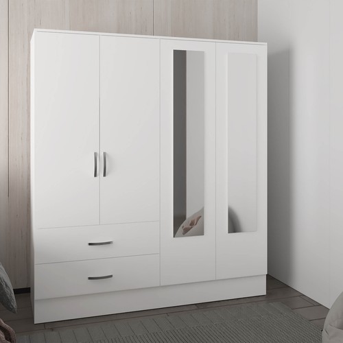 White modern armoire 160cm - modern,