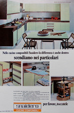 Advertising Advertising Werbung Italian Clipping 1974 SNAIDERO MODULAR KITCHENS