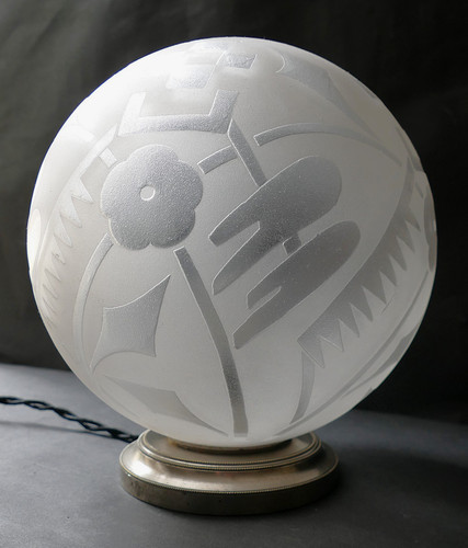 Lampe art déco globe - lampe,