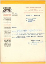 BORDEAUX (33) PETROL METERS, ENGINES & PUMPS "ASTER / R. DELBASTY" 1950