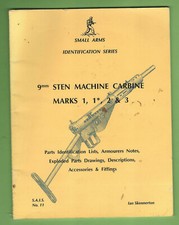 #T86.    SMALL ARMS IDENTIFICATION SERIES  BOOKLET - 9mm STEN MACHINE CARBINE 