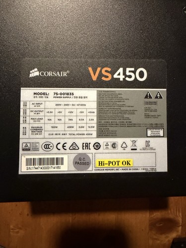 Alimentation corsair vs450 - alimentation,
