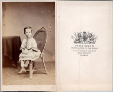 Parkinson, Dieppe, little boy sitting on a wicker chair, circa 1870 CDV vi