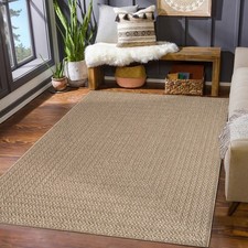 TT Home Tapis D'extérieur Imperméable Jardin Chambre Couloir Look Sisal Naturel 