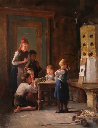 Old painting august - painting,