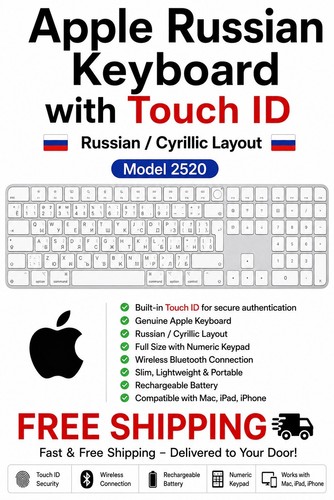 Clavier russe apple avec - clavier, pavé