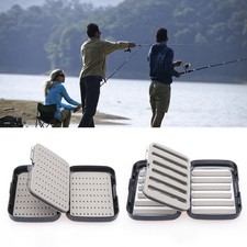 Boîte à mouches de pêche à la mouche double face avec insert en mousse qui t