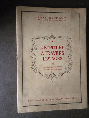 Livre ecriture travers les - l'ecriture,
