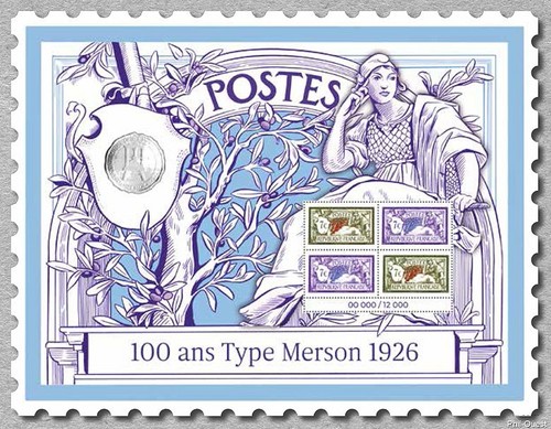 Affiche timbres 100 ans - , type