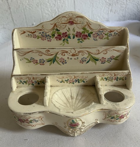 Encrier ancien décor - , floral