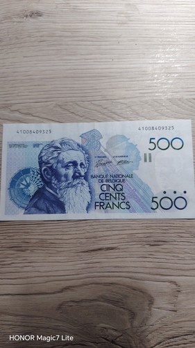 Billet banque 500fr belge - 500fr,