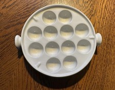 Apilco Porcelain France 12-Hole Escargot Dish  Excellent