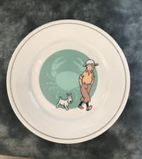 Ancienne assiette de collection en porcelaine Tintin & Milou 1993. Bd Hergé