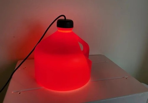 Lampe bidon rouge ikea - lampe,