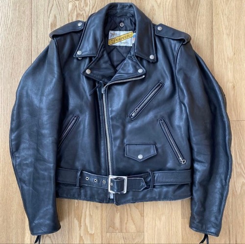 Veste cuir schott - cuir,