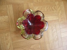 gros cendrier fleur vintage