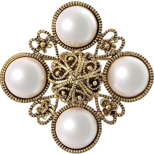 Broche perle baroque femme - ,