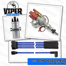 Ford Pinto engine Electronic Distributor High Energy Coil 8mm Blue HT Leads