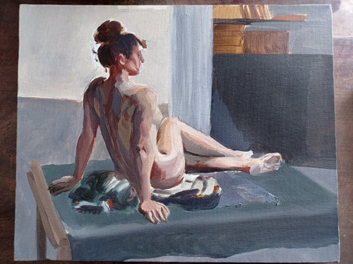 Peinture huile sur toile - peinture, à