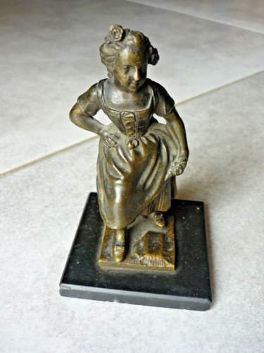 Bronze statuette jeune fille - bronze,