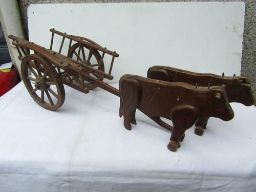 Ancienne charette jouet ancien - charette,